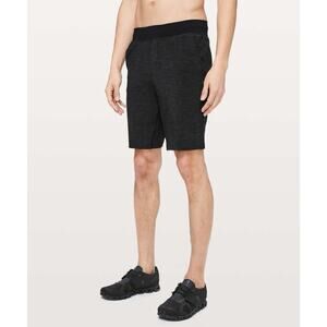 NWT Lululemon T.H.E. Shorts Linerless 9" Heather Allover Deep Coal Black